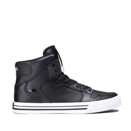 Supra Vaider Mens High Tops Shoes Black UK 95ZWC